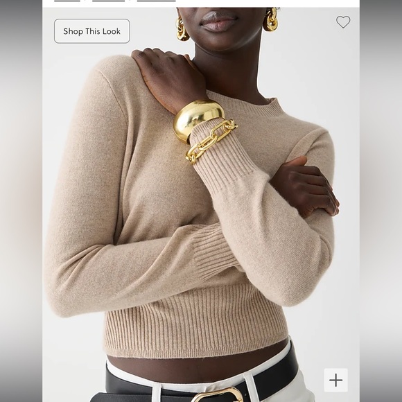 NWOT J Crew Women’s Shrunken Cashmere Crewneck Sweater Warm Cozy - Picture 3 of 7